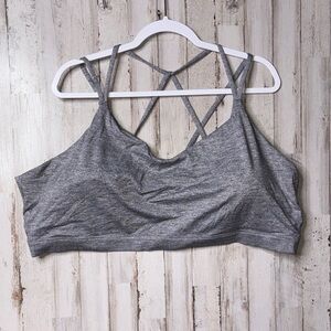 Old Navy Women's Active Light Support Gray Strappy Bralette Size 4X NWT
